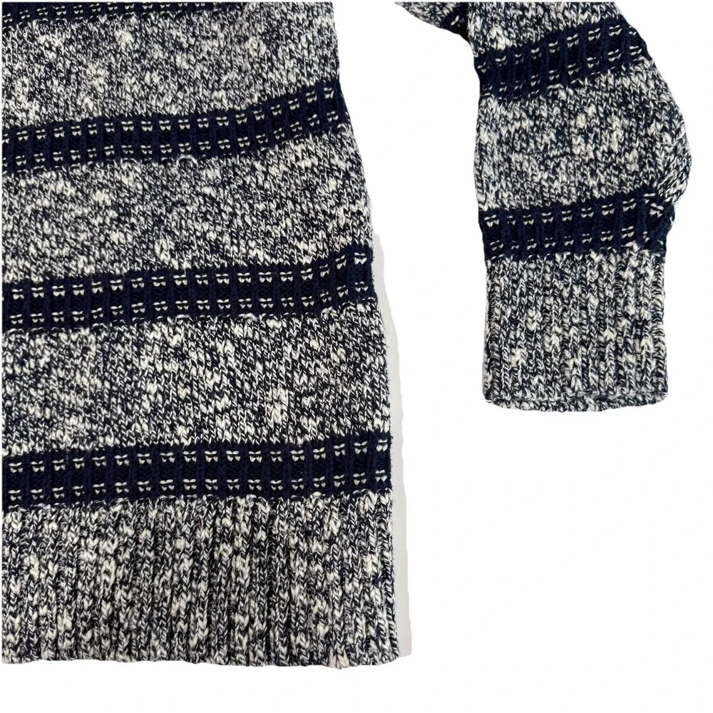 LL Bean‎ Blue Striped Cotton Ragg Crew Neck Pullover Sweater XL PETITE